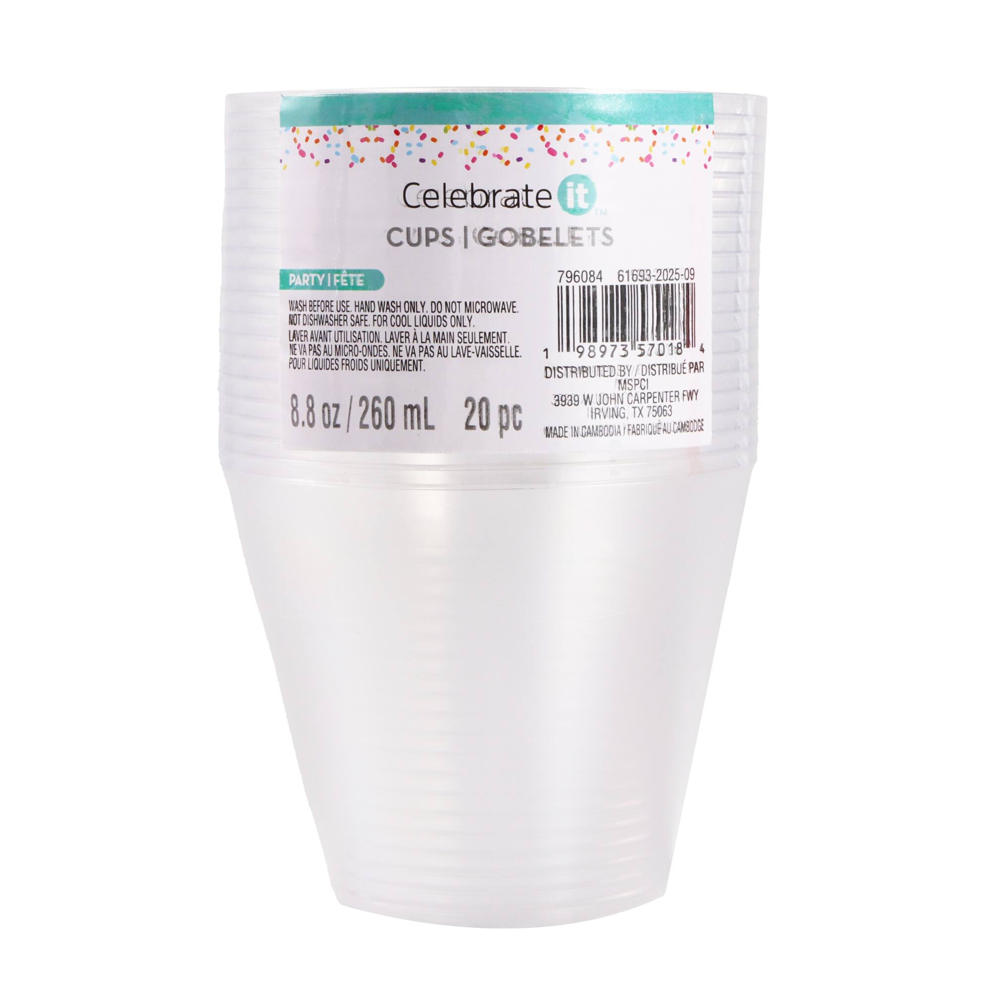 8.8oz. Plastic Cups